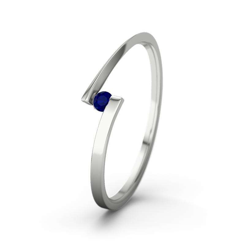 Bild von   blauer saphir weissgoldring lejpg | Individuelle 🎁 persönliche 🎁 personalisierte Geschenke bedruckt ▪ bestickt ▪ graviert
