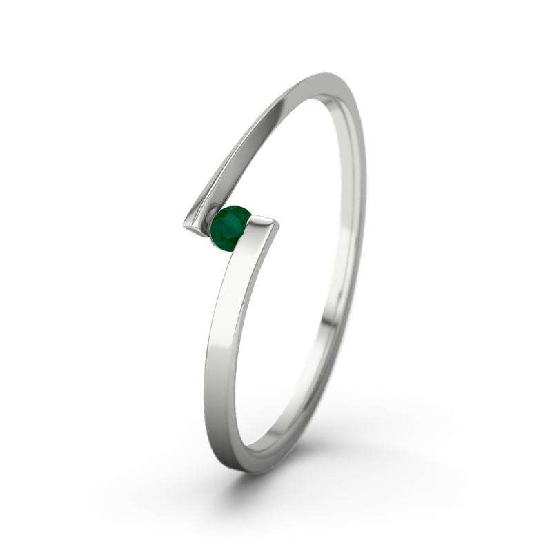 Bild von   smaragd weissgoldring lenajpg | Individuelle 🎁 persönliche 🎁 personalisierte Geschenke bedruckt ▪ bestickt ▪ graviert