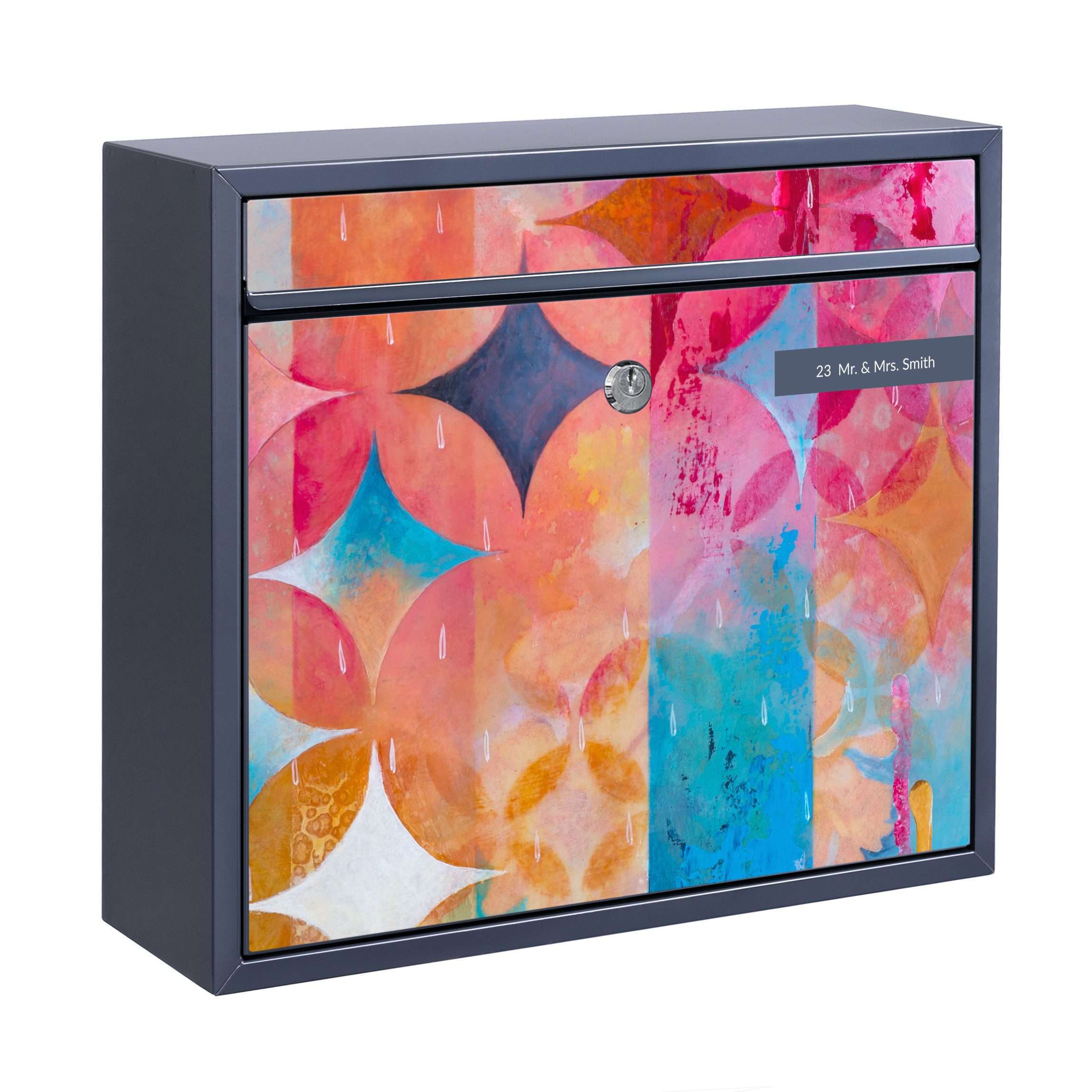 Briefkasten mit eigenem Text Vintage Sterne und Ornamente