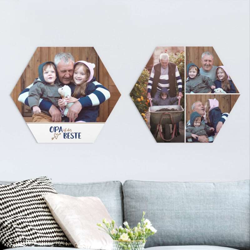 Bild von   hexagon bild alu dibond designjpg | Individuelle 🎁 persönliche 🎁 personalisierte Geschenke bedruckt ▪ bestickt ▪ graviert