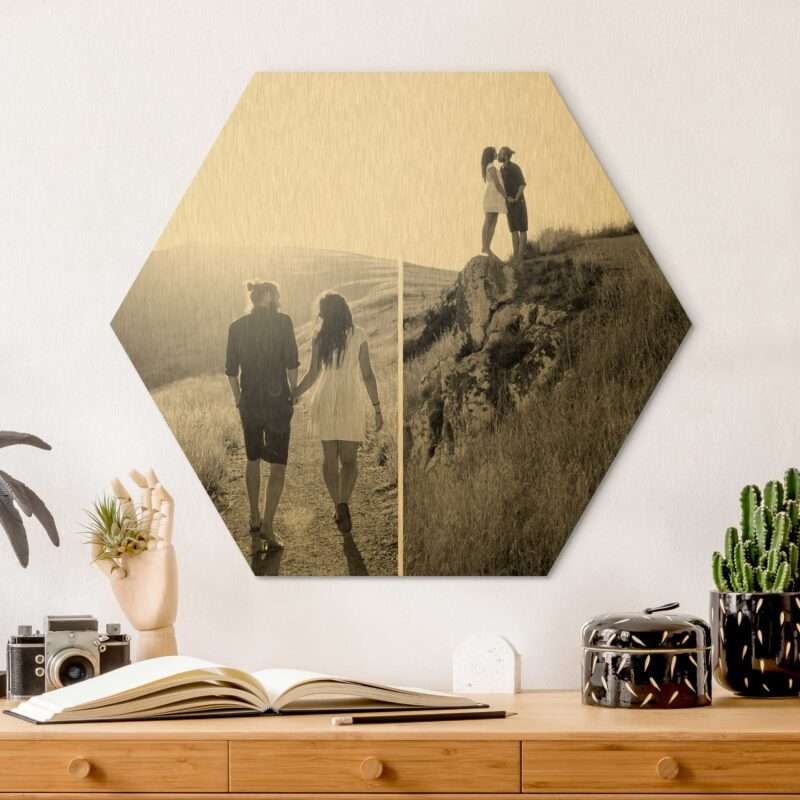 Bild von   hexagon bild alu dibond designjpg | Individuelle 🎁 persönliche 🎁 personalisierte Geschenke bedruckt ▪ bestickt ▪ graviert