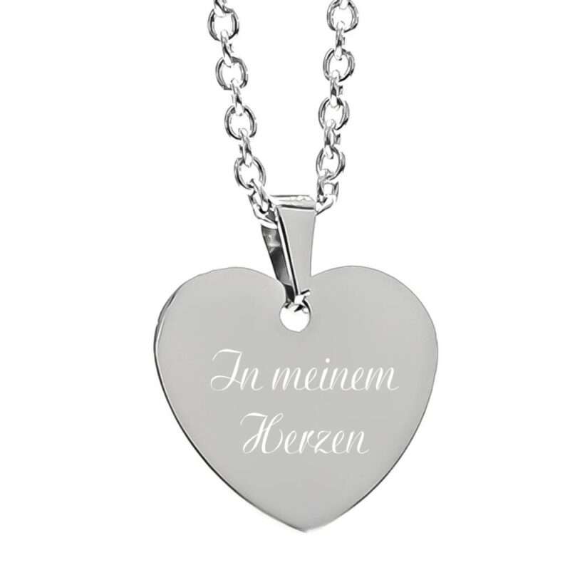 Bild von   anhaenger mit gravur herz silbjpg | Individuelle 🎁 persönliche 🎁 personalisierte Geschenke bedruckt ▪ bestickt ▪ graviert