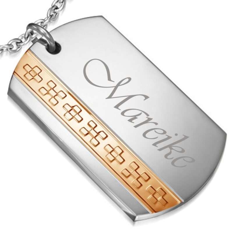 Bild von   gravuranhaenger mit verzierungjpg | Individuelle 🎁 persönliche 🎁 personalisierte Geschenke bedruckt ▪ bestickt ▪ graviert