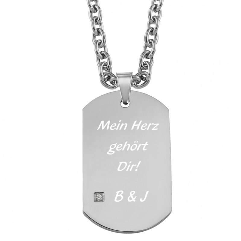 Bild von   anhaenger mit gravur dog tag zjpg | Individuelle 🎁 persönliche 🎁 personalisierte Geschenke bedruckt ▪ bestickt ▪ graviert