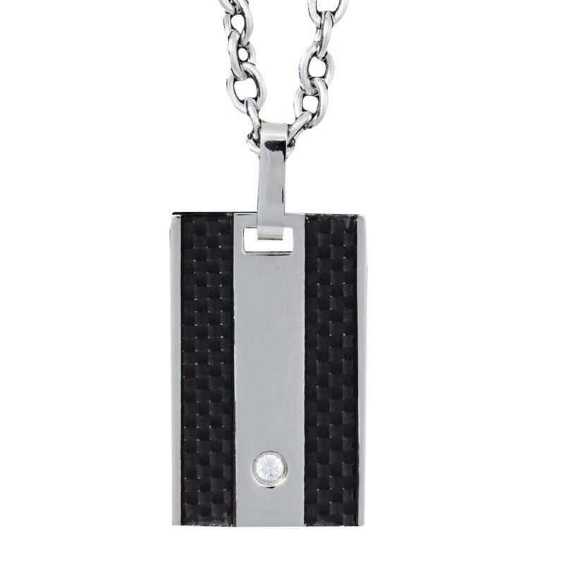 Bild von   anhaenger carbon mit zirkoniajpg | Individuelle 🎁 persönliche 🎁 personalisierte Geschenke bedruckt ▪ bestickt ▪ graviert