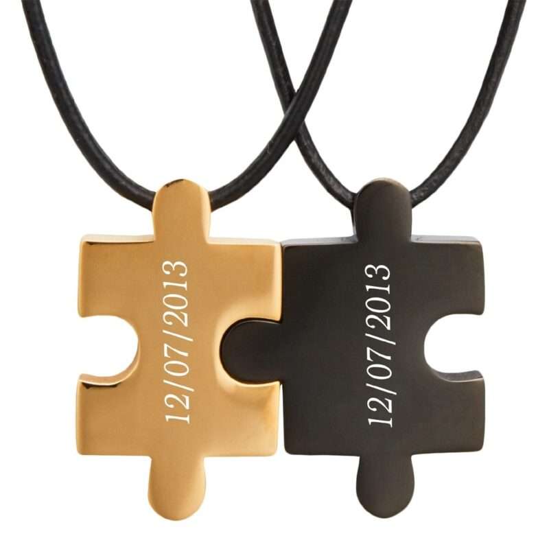 Bild von   partner anhaenger puzzle mit gjpg | Individuelle 🎁 persönliche 🎁 personalisierte Geschenke bedruckt ▪ bestickt ▪ graviert