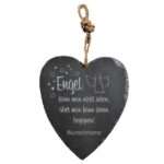 Bild von   herz schiefertafel mit gravurjpg | Individuelle 🎁 persönliche 🎁 personalisierte Geschenke bedruckt ▪ bestickt ▪ graviert