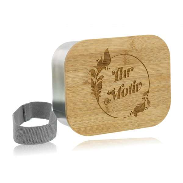 Bild von   lunchbox aus edelstahl mit bamjpg | Individuelle 🎁 persönliche 🎁 personalisierte Geschenke bedruckt ▪ bestickt ▪ graviert