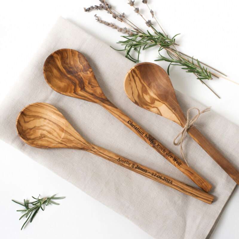 Bild von   olivenholz kochloeffel rund mijpg | Individuelle 🎁 persönliche 🎁 personalisierte Geschenke bedruckt ▪ bestickt ▪ graviert