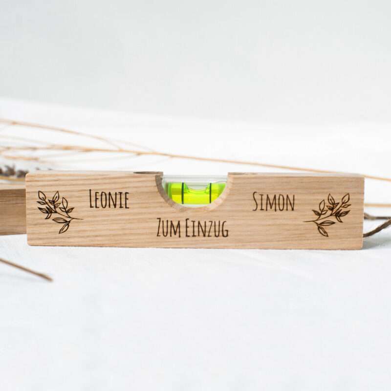 Bild von   mini wasserwaage buchenholz mijpg | Individuelle 🎁 persönliche 🎁 personalisierte Geschenke bedruckt ▪ bestickt ▪ graviert
