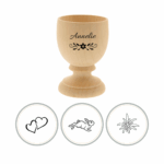 Bild von   eierbecher ahornholz mit indivpng | Individuelle 🎁 persönliche 🎁 personalisierte Geschenke bedruckt ▪ bestickt ▪ graviert