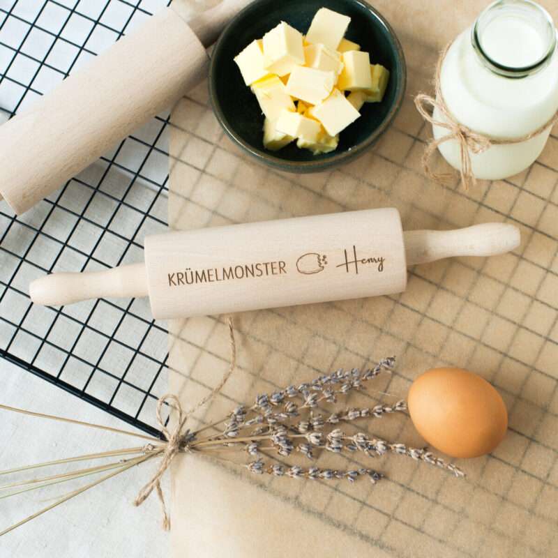 Bild von   kinder teigrolle mit individuejpg | Individuelle 🎁 persönliche 🎁 personalisierte Geschenke bedruckt ▪ bestickt ▪ graviert
