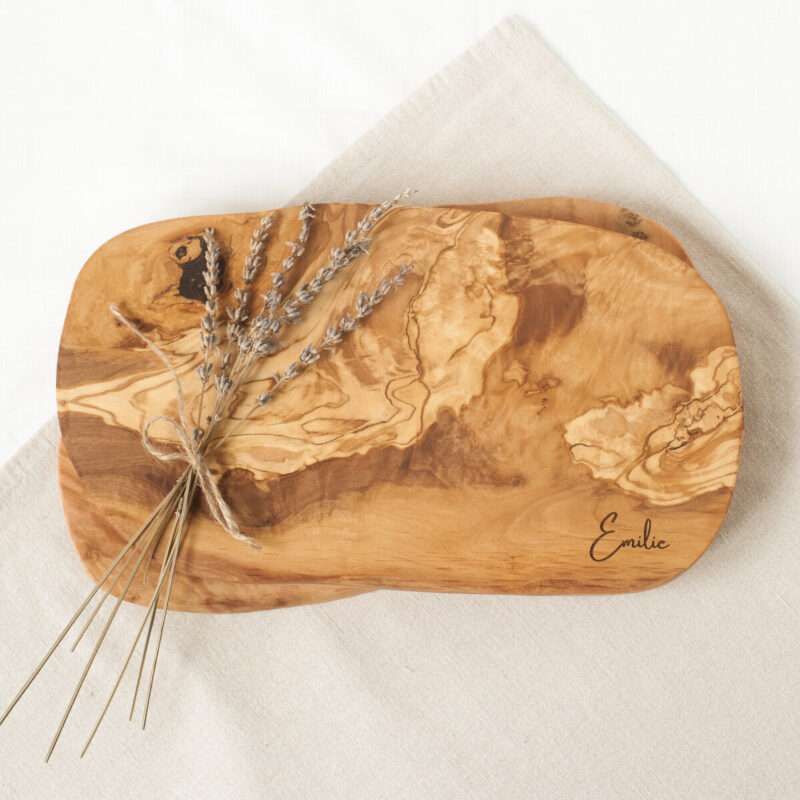 Bild von   schneidebrett olivenholz mit ijpg | Individuelle 🎁 persönliche 🎁 personalisierte Geschenke bedruckt ▪ bestickt ▪ graviert