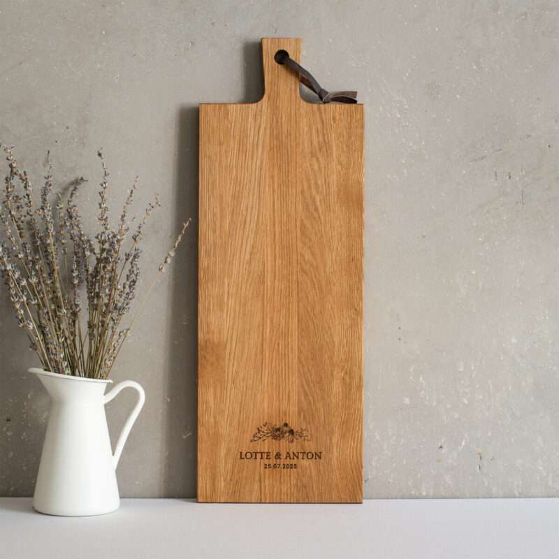 Bild von   tapasbrett eichenholz mit indijpg | Individuelle 🎁 persönliche 🎁 personalisierte Geschenke bedruckt ▪ bestickt ▪ graviert