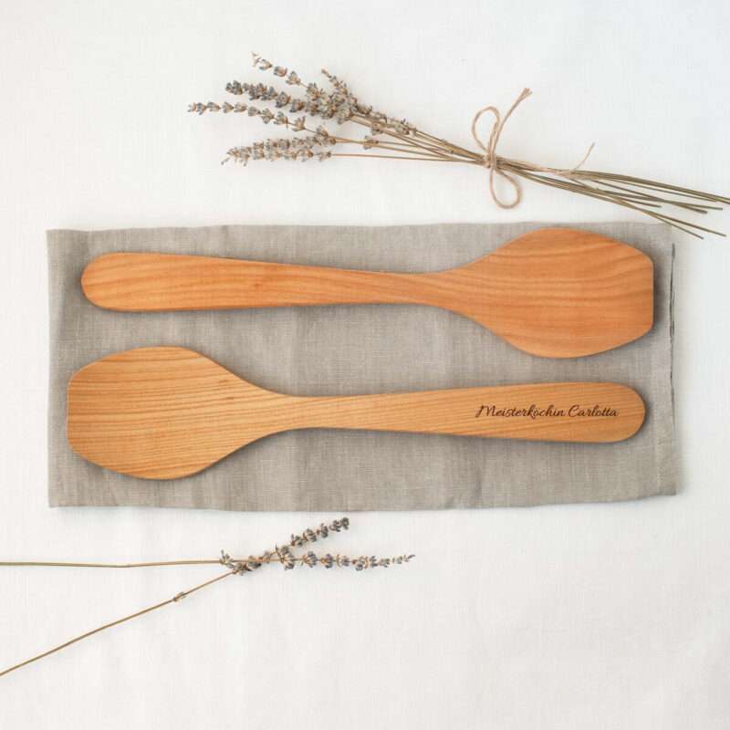 Bild von   wokwender kirschholz mit indivjpg | Individuelle 🎁 persönliche 🎁 personalisierte Geschenke bedruckt ▪ bestickt ▪ graviert