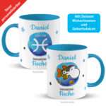 Bild von   tasse mit sternzeichen fischjpg | Individuelle 🎁 persönliche 🎁 personalisierte Geschenke bedruckt ▪ bestickt ▪ graviert