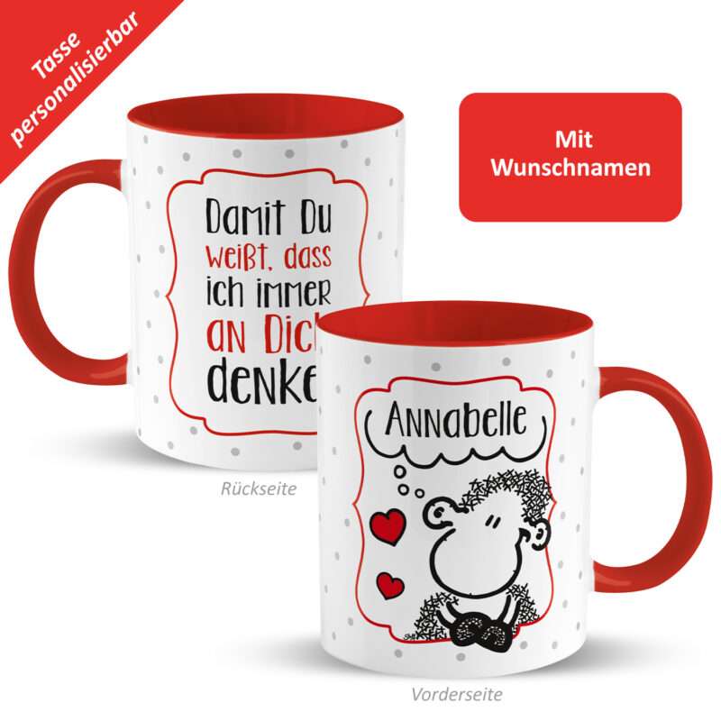 Bild von   tasse fuer verliebte damit djpg | Individuelle 🎁 persönliche 🎁 personalisierte Geschenke bedruckt ▪ bestickt ▪ graviert