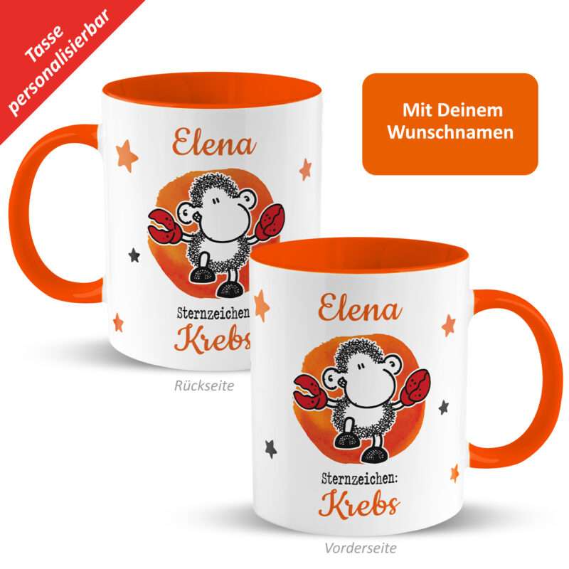 Bild von   tasse mit sternzeichen krebsjpg | Individuelle 🎁 persönliche 🎁 personalisierte Geschenke bedruckt ▪ bestickt ▪ graviert