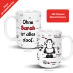 Bild von   xl tasse ohne ist allesjpg | Individuelle 🎁 persönliche 🎁 personalisierte Geschenke bedruckt ▪ bestickt ▪ graviert