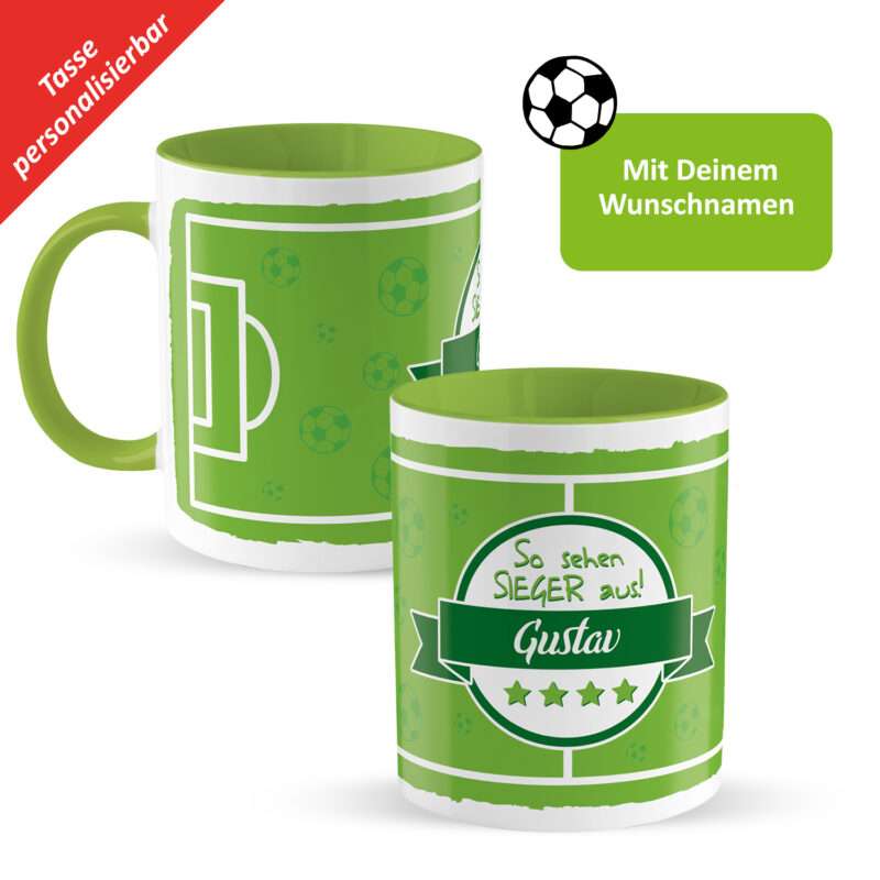 Bild von   fussball tasse so sehen siegjpg | Individuelle 🎁 persönliche 🎁 personalisierte Geschenke bedruckt ▪ bestickt ▪ graviert