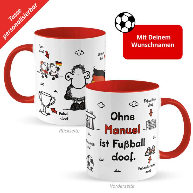 Bild von   fussball tasse ohne istjpg | Individuelle 🎁 persönliche 🎁 personalisierte Geschenke bedruckt ▪ bestickt ▪ graviert