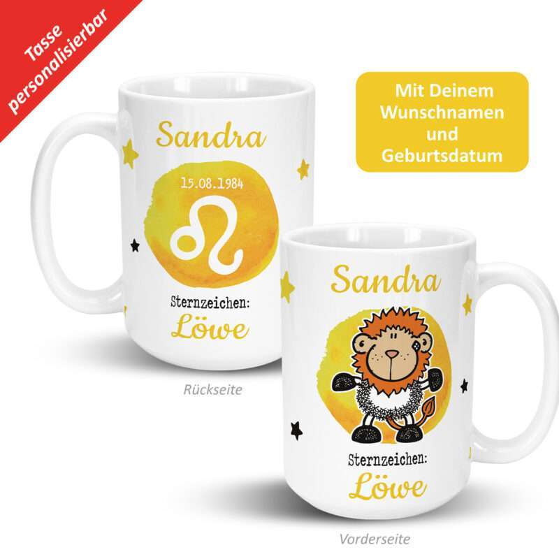 Bild von   xl tasse mit sternzeichen alajpg | Individuelle 🎁 persönliche 🎁 personalisierte Geschenke bedruckt ▪ bestickt ▪ graviert