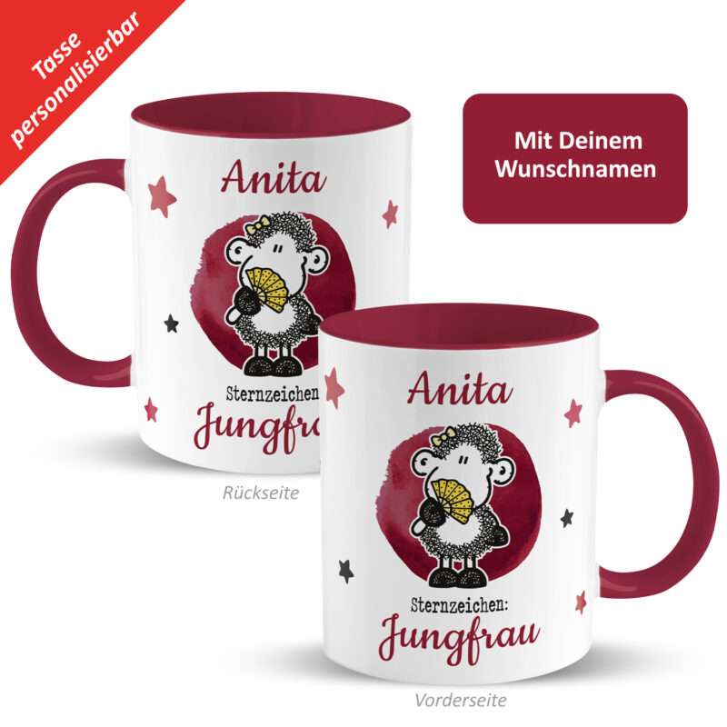Bild von   tasse mit sternzeichen jungfjpg | Individuelle 🎁 persönliche 🎁 personalisierte Geschenke bedruckt ▪ bestickt ▪ graviert