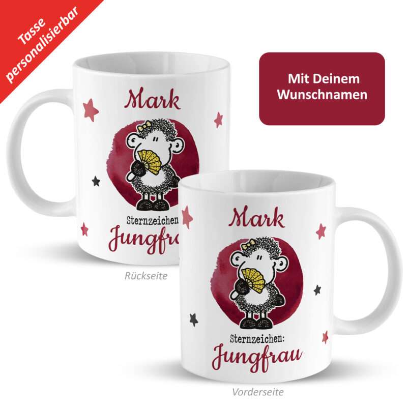 Bild von   tasse mit sternzeichen jungfjpg | Individuelle 🎁 persönliche 🎁 personalisierte Geschenke bedruckt ▪ bestickt ▪ graviert