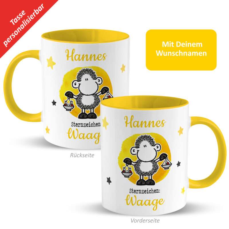 Bild von   tasse mit sternzeichen waagejpg | Individuelle 🎁 persönliche 🎁 personalisierte Geschenke bedruckt ▪ bestickt ▪ graviert