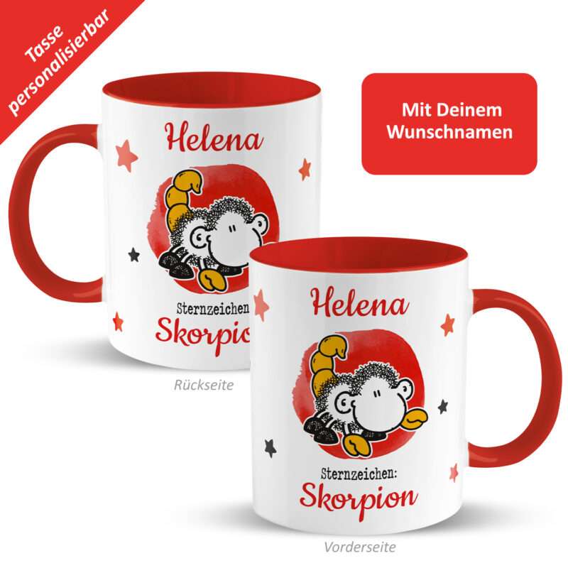 Bild von   tasse mit sternzeichen skorpjpg | Individuelle 🎁 persönliche 🎁 personalisierte Geschenke bedruckt ▪ bestickt ▪ graviert
