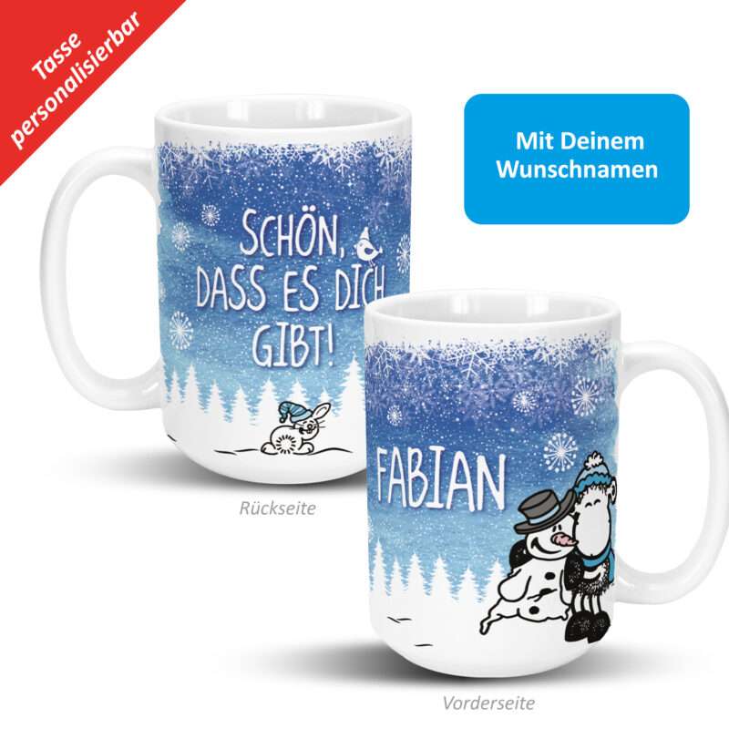 Bild von   winter xl tasse schoen dassjpg | Individuelle 🎁 persönliche 🎁 personalisierte Geschenke bedruckt ▪ bestickt ▪ graviert