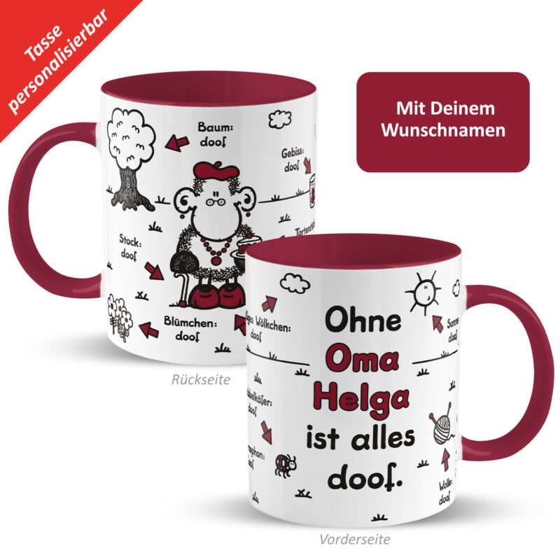 Bild von   tasse ohne oma ist allesjpg | Individuelle 🎁 persönliche 🎁 personalisierte Geschenke bedruckt ▪ bestickt ▪ graviert