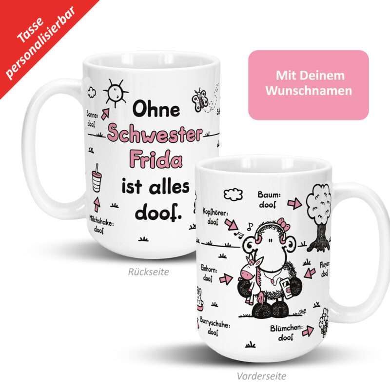 Bild von   xl tasse ohne schwesterjpg | Individuelle 🎁 persönliche 🎁 personalisierte Geschenke bedruckt ▪ bestickt ▪ graviert