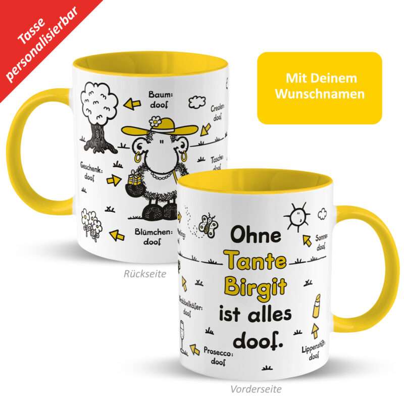Bild von   tasse ohne tante ist alljpg | Individuelle 🎁 persönliche 🎁 personalisierte Geschenke bedruckt ▪ bestickt ▪ graviert