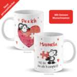 Bild von   tasse fuer verliebte mit dirjpg | Individuelle 🎁 persönliche 🎁 personalisierte Geschenke bedruckt ▪ bestickt ▪ graviert