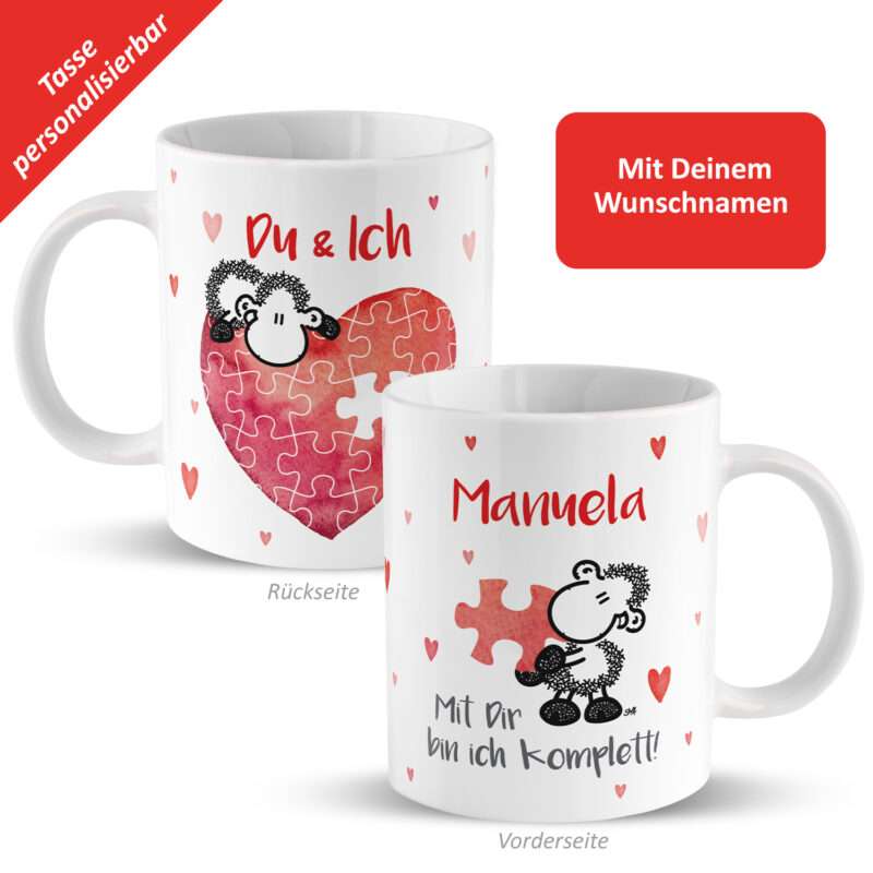 Bild von   tasse fuer verliebte mit dirjpg | Individuelle 🎁 persönliche 🎁 personalisierte Geschenke bedruckt ▪ bestickt ▪ graviert