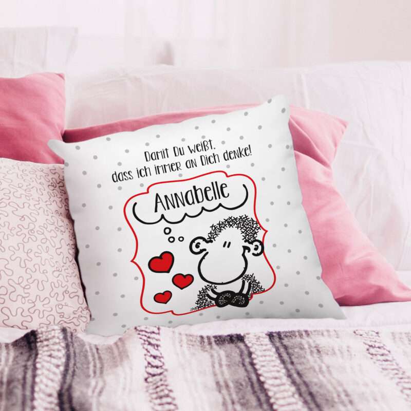 Bild von   kissen fuer verliebte damitjpg | Individuelle 🎁 persönliche 🎁 personalisierte Geschenke bedruckt ▪ bestickt ▪ graviert