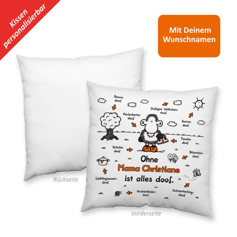 Bild von   kissen ohne mama ist alljpg | Individuelle 🎁 persönliche 🎁 personalisierte Geschenke bedruckt ▪ bestickt ▪ graviert