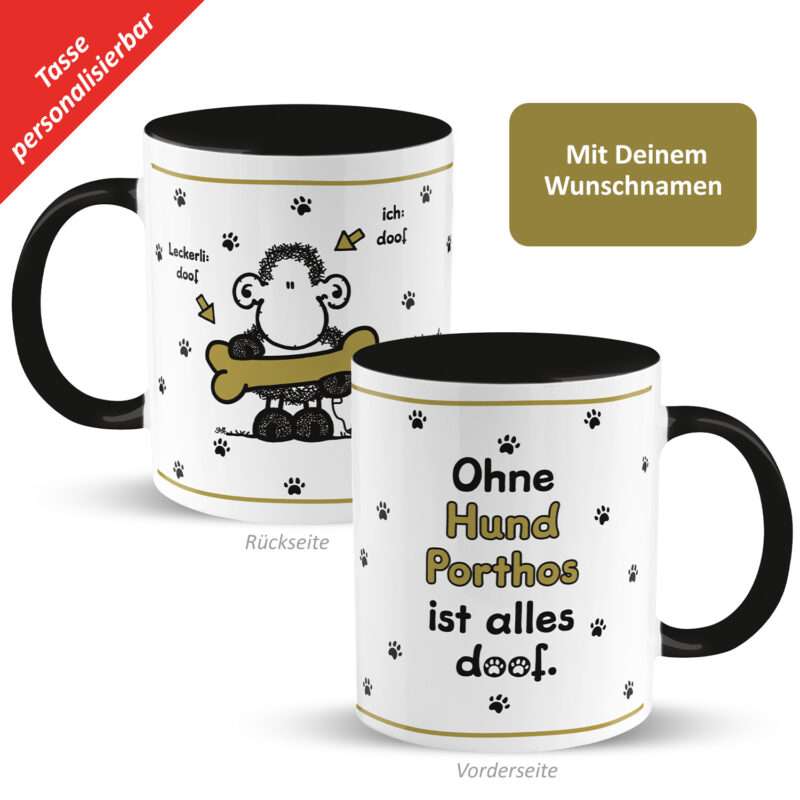 Bild von   tasse ohne hund ist allejpg | Individuelle 🎁 persönliche 🎁 personalisierte Geschenke bedruckt ▪ bestickt ▪ graviert