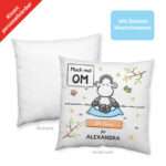Bild von   kissen mach mal om om pausjpg | Individuelle 🎁 persönliche 🎁 personalisierte Geschenke bedruckt ▪ bestickt ▪ graviert