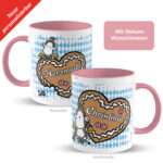 Bild von   tasse herzmadl mit wunjpg | Individuelle 🎁 persönliche 🎁 personalisierte Geschenke bedruckt ▪ bestickt ▪ graviert