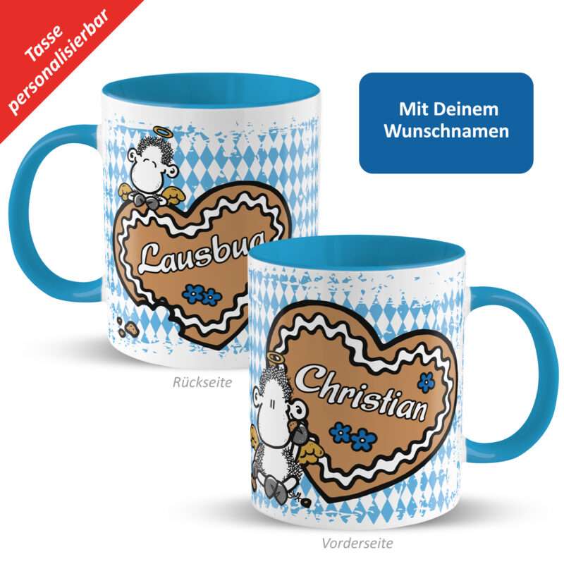 Bild von   tasse lausbua mit wunsjpg | Individuelle 🎁 persönliche 🎁 personalisierte Geschenke bedruckt ▪ bestickt ▪ graviert