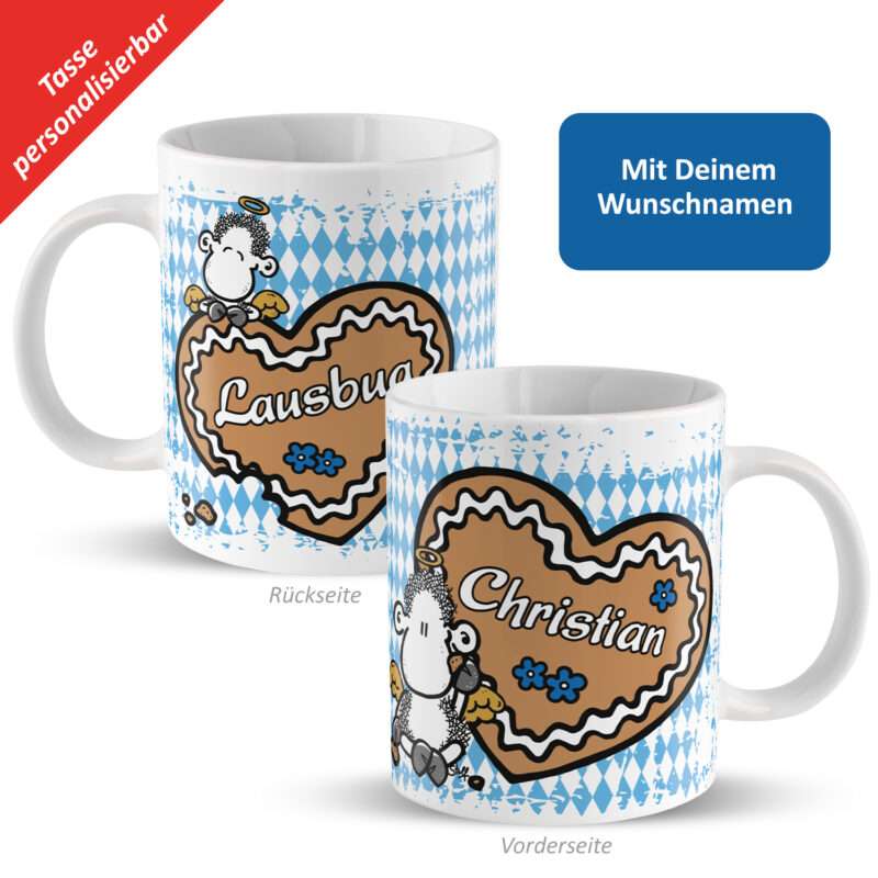 Bild von   tasse lausbua mit wunsjpg | Individuelle 🎁 persönliche 🎁 personalisierte Geschenke bedruckt ▪ bestickt ▪ graviert