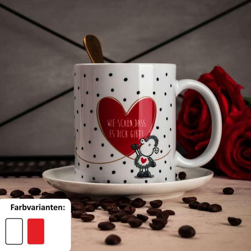 Bild von   tasse wie schoen dass es dijpg | Individuelle 🎁 persönliche 🎁 personalisierte Geschenke bedruckt ▪ bestickt ▪ graviert