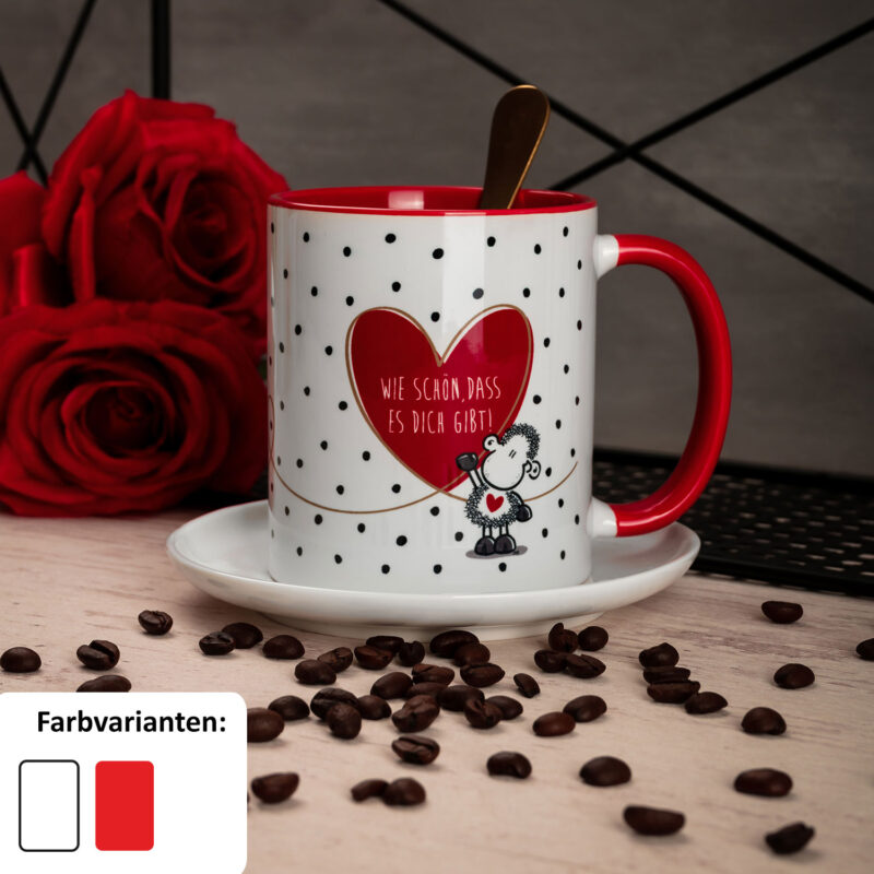 Bild von   tasse wie schoen dass es dijpg | Individuelle 🎁 persönliche 🎁 personalisierte Geschenke bedruckt ▪ bestickt ▪ graviert