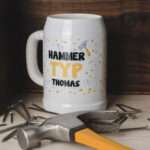 Bild von   bierkrug hammer typ mijpg | Individuelle 🎁 persönliche 🎁 personalisierte Geschenke bedruckt ▪ bestickt ▪ graviert