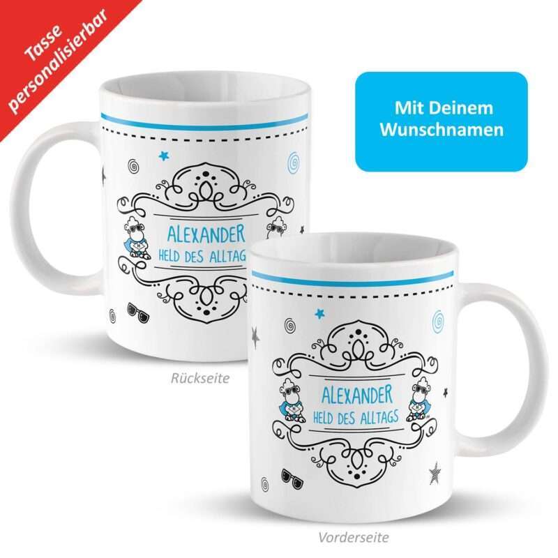 Bild von   tasse aheld des alltags aeajpg | Individuelle 🎁 persönliche 🎁 personalisierte Geschenke bedruckt ▪ bestickt ▪ graviert