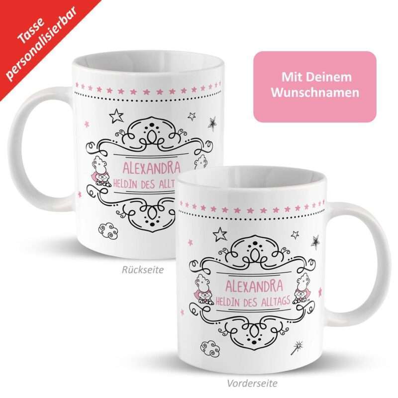 Bild von   tasse heldin des alltagsjpg | Individuelle 🎁 persönliche 🎁 personalisierte Geschenke bedruckt ▪ bestickt ▪ graviert