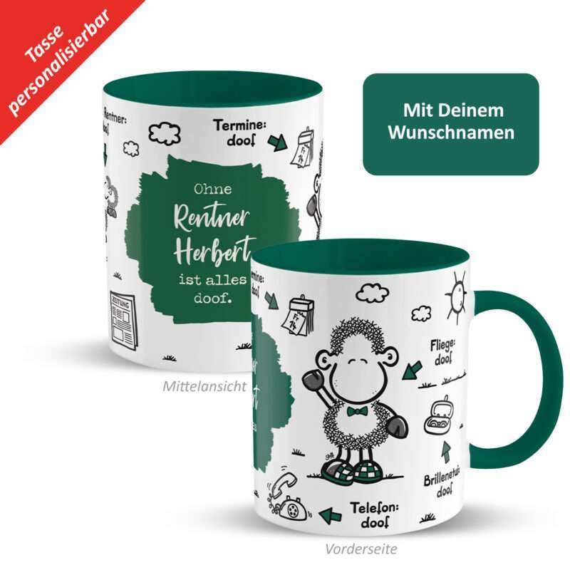 Bild von   tasse ohne rentner ist ajpg | Individuelle 🎁 persönliche 🎁 personalisierte Geschenke bedruckt ▪ bestickt ▪ graviert