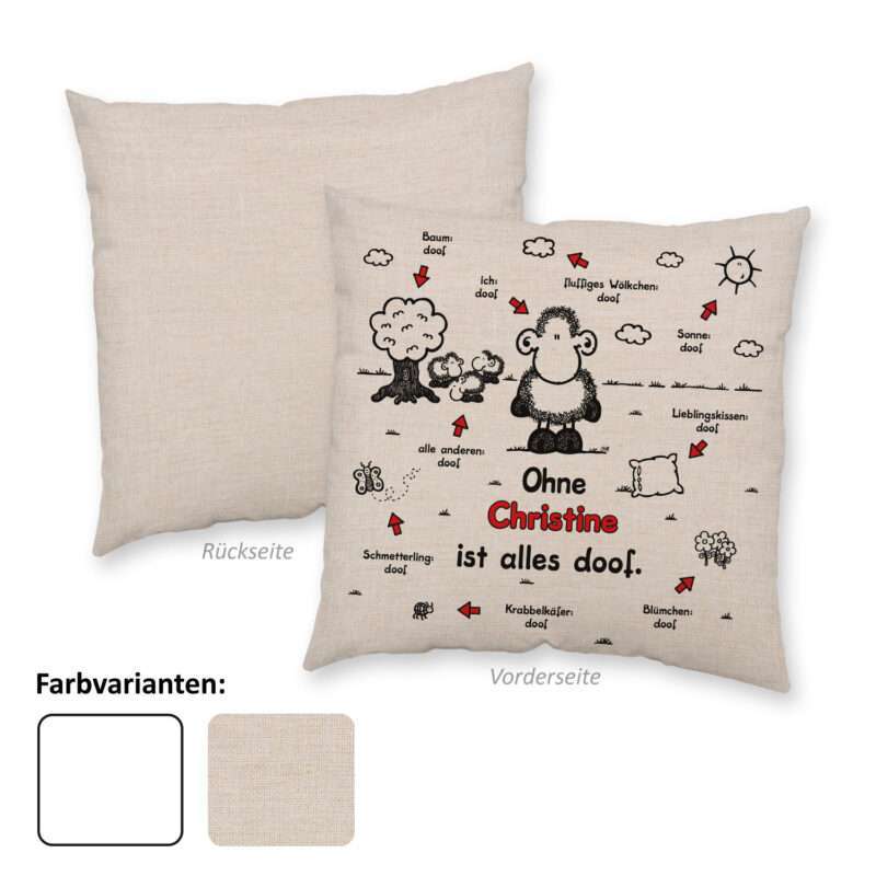 Bild von   kissen ohne ist alles dojpg | Individuelle 🎁 persönliche 🎁 personalisierte Geschenke bedruckt ▪ bestickt ▪ graviert
